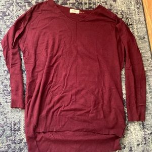 Maroon long sleeve sweater